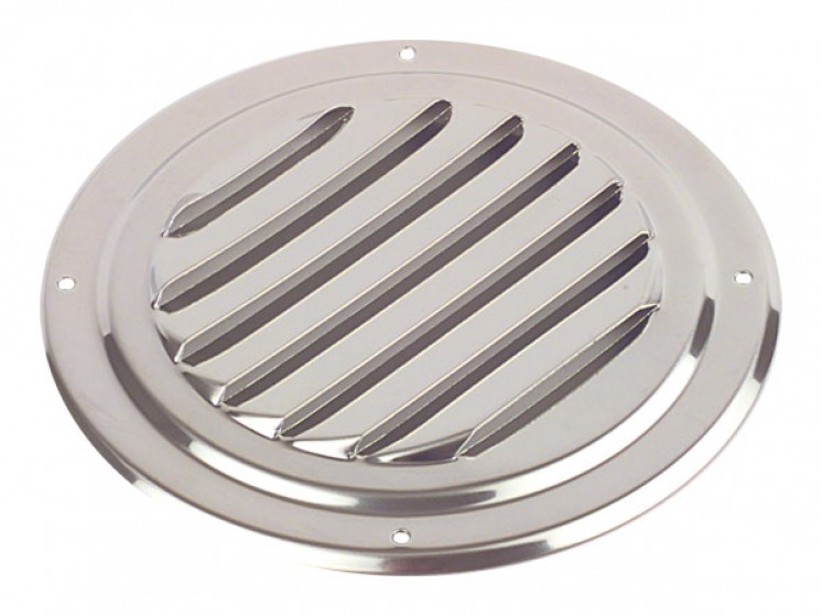 C Quip Louvred Vent Round Stainless Steel 125mm Diameter