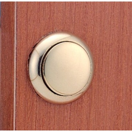 C Quip Push Button Latch Laquered Brass