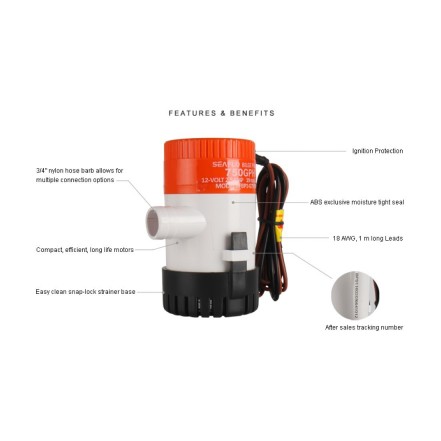 Seaflo Bilge Pump 12V 750gph