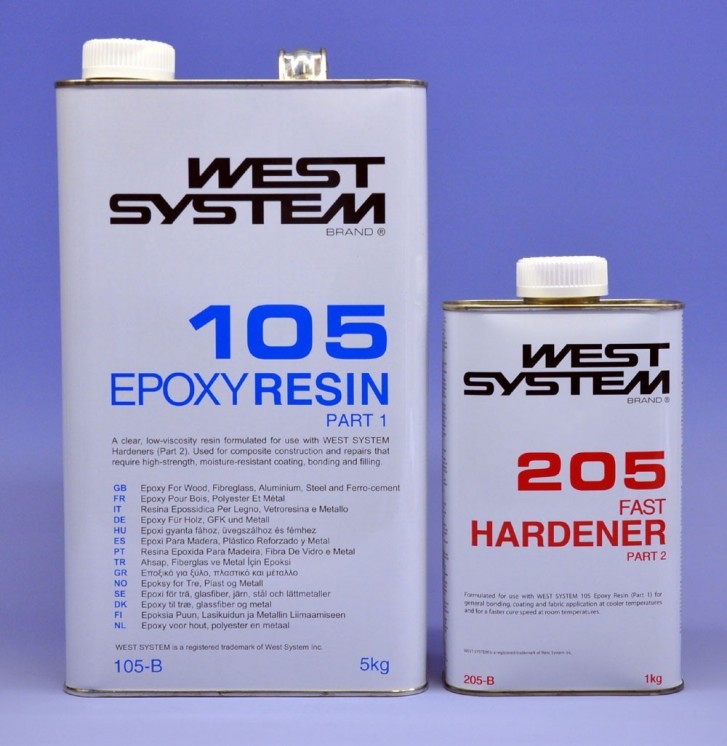 West System Epoxy Resin Packs 105/205